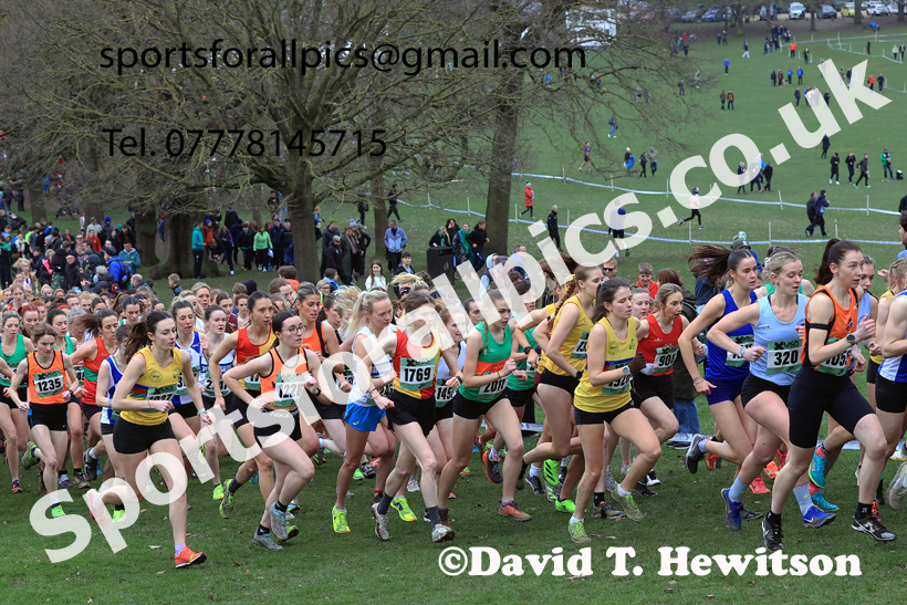 Senior Womens 2026 UK CAU Inter Counties Cross Country, Wollaton Park, Nottingham. Photo: David T. Hewitson/Sports for All Pics
